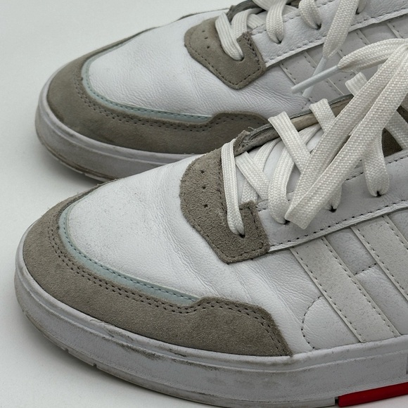 Adidas “Neo Courtmaster” White Gray Leather  Cloudfoam Men’s SZ: 11.5 # FW9359 - Picture 15 of 16